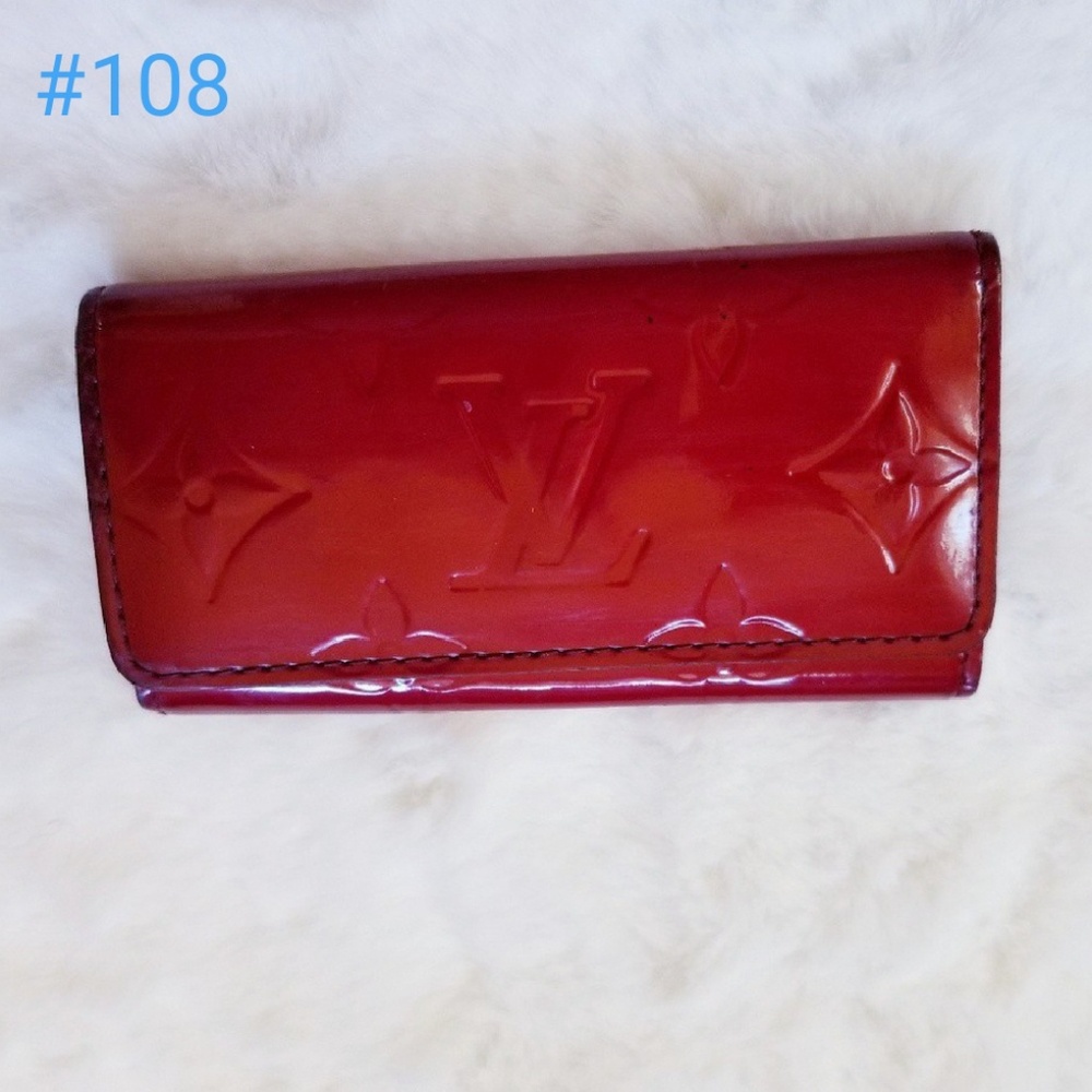 Auth Louis Vuitton Key Case Vernis